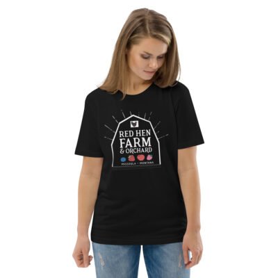 Red Hen Farm Logo Unisex organic cotton t-shirt - Image 2