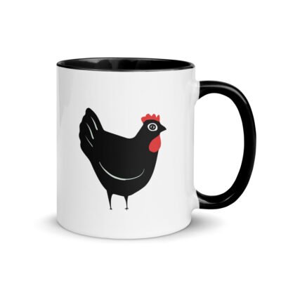Red Hen Farm Chicken Mug with Color Inside - Image 2