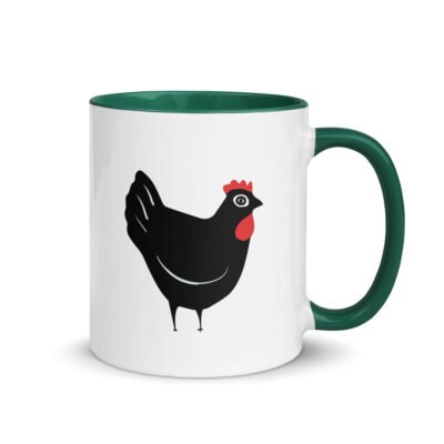 Red Hen Farm Chicken Mug with Color Inside - Image 8