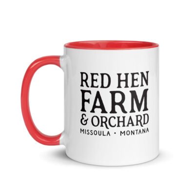Red Hen Farm Strawberry Mug with Color Inside - Image 2