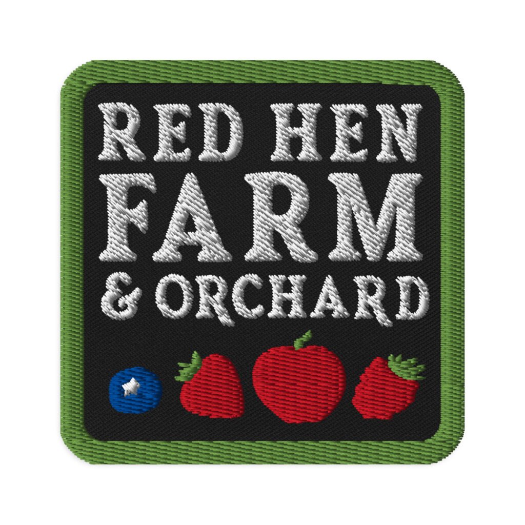 Green Red Hen Farm Embroidered Patch