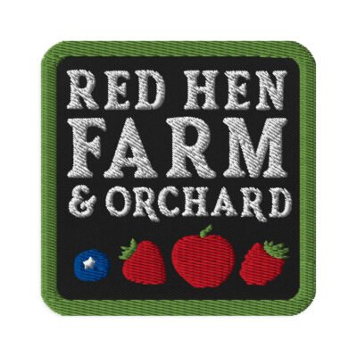 Green Red Hen Farm Embroidered Patch