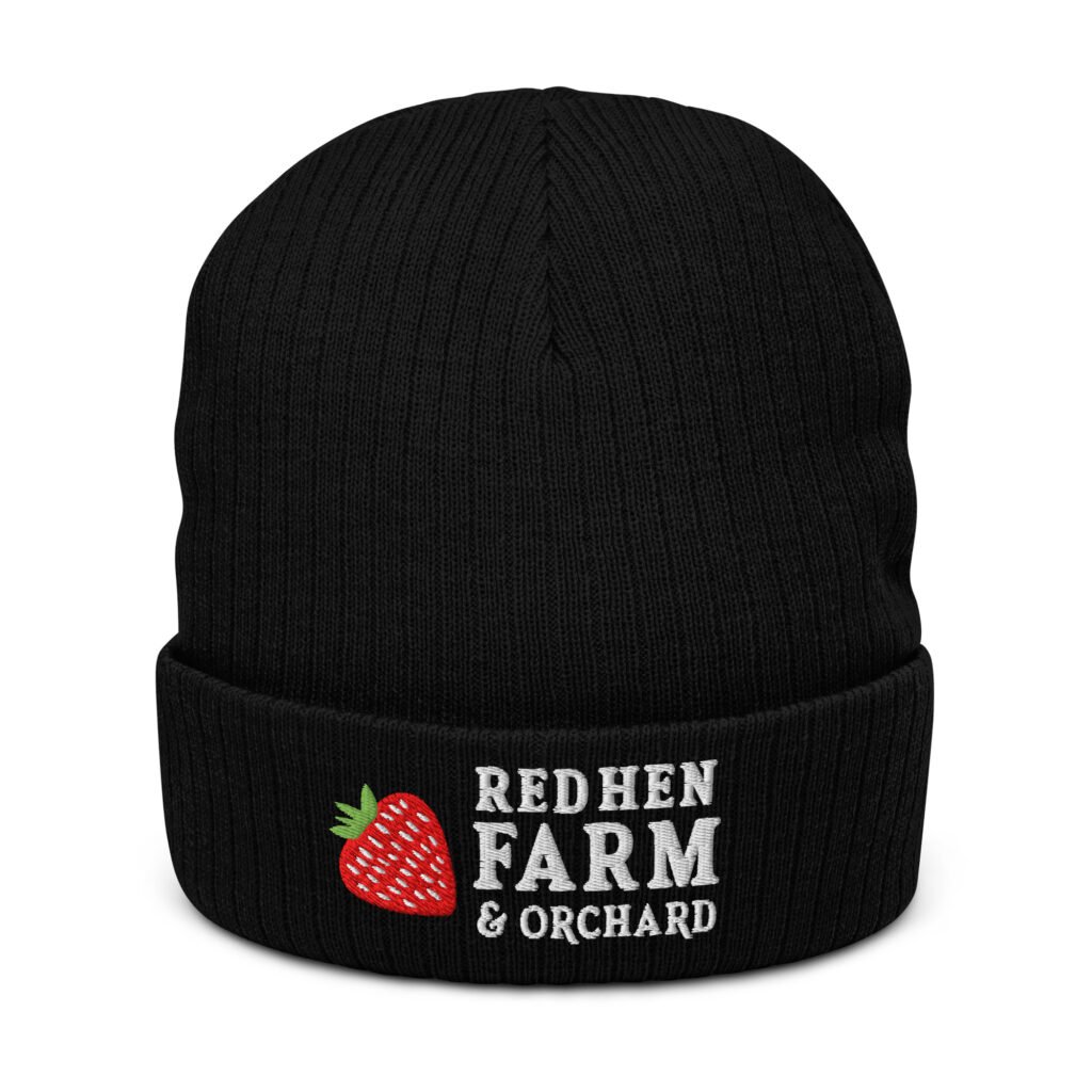 Strawberry Ribbed knit beanie